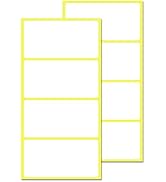200 Pack, 4" x 2", Labels Stickers for Storage Bins - Matte White