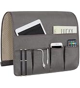 NB Sofa Armrest Organize remote holder bedside caddy organizer with 5 pockets,non-slip couch remo...