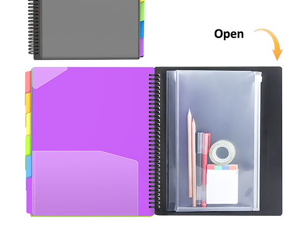 HABGP 12 Pocket Plastic folders with Pockets