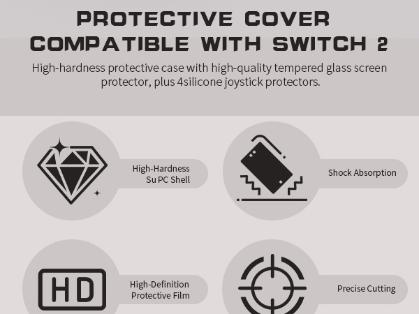 switch 2 clear glitter cover case