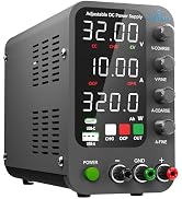 Jesverty DC Power Supply Variable, 0-32V 0-10A Switching Bench Power Supply with Intelligent Char...
