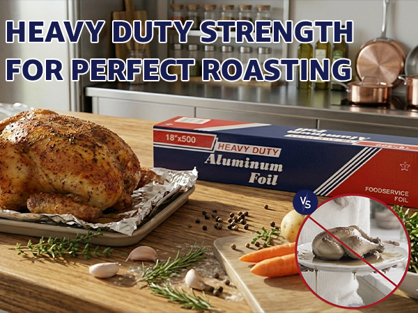 Heavy Duty Commercial Grade Food Safe Aluminum Foil Roll