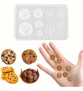 Mini Cute Chocolate Cookies Resin Silicone Molds Miniatures Biscuit Epoxy Casting Molds for DIY M...