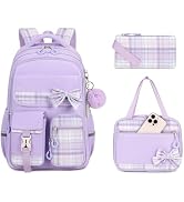 MOONBABY Girls Backpack, Kawaii Kids Backpack for Girls School Bags for Middle School Students, B...