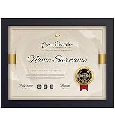 RPJC Document or Certificate Frames Made of Solid Wood High Definition Glass and Display Diplomas...