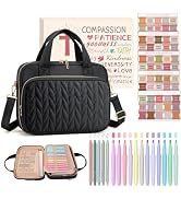 BellaHold Bible Cover Case for Women, Large Bible Bag with Study Supplies, Bible Journaling Kit w...