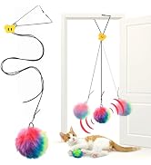 OODOSI Interactive Cat Toys, Independent Play Hanging Door Cat Toys for Indoor Cats Kitten Exerci...
