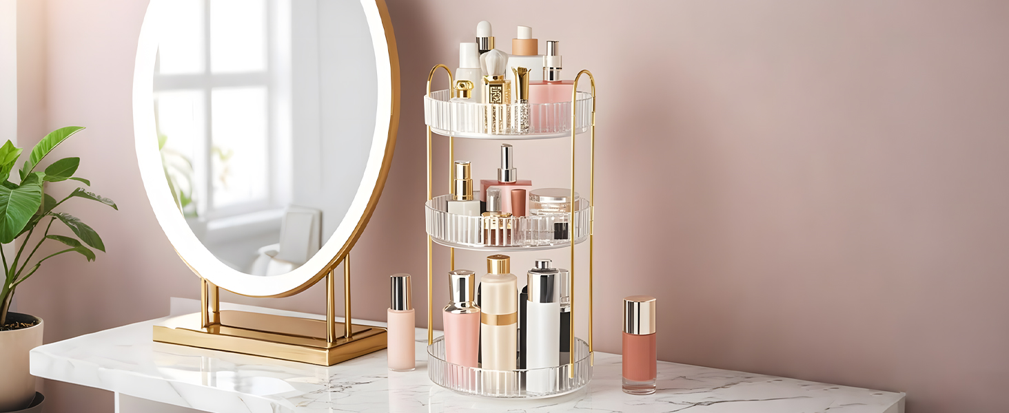 360° Rotating Makeup Organizer