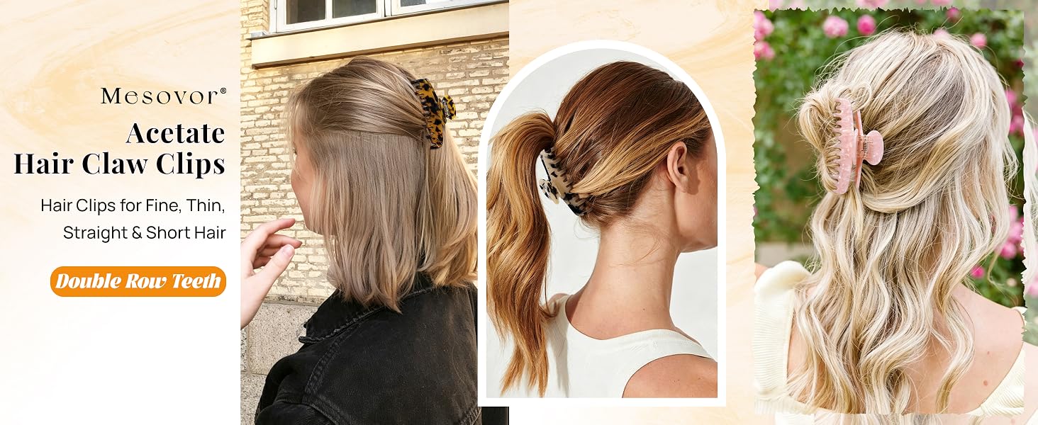 Acetate Hair Claw Clips