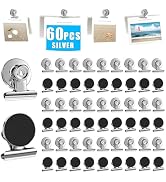 DIYMAG Magnetic Clips, 60 Pack Personalized Sculpture Photo Frame Collage for Pictures Holders He...