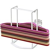 HAKDAY Hanger Stacker Organizer Stand, White Portable Hanger Holder Laundry Room Organization Han...