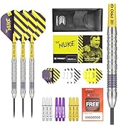 TARGET Darts Luke Littler 80% Tungsten Steel Tip Darts Set, 21G / 22G / 23G | Professional Dart S...
