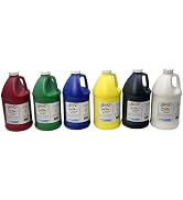 Sax True Flow Heavy Bodied Acrylic Paint - 1/2 Gallon - Set of 6 - Assorted Colors