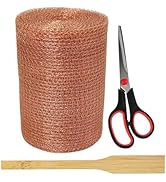 YAGJIA Copper Mesh Rodent Control 5 in x 33 ft, 100% Pure Rodent Barrier Wire Mesh, Rustproof Cop...