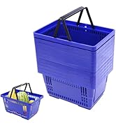 Synaiolma 12PCS Shopping Baskets with Handles, Portable Wire Shopping Basket,Open&Stackable Desig...