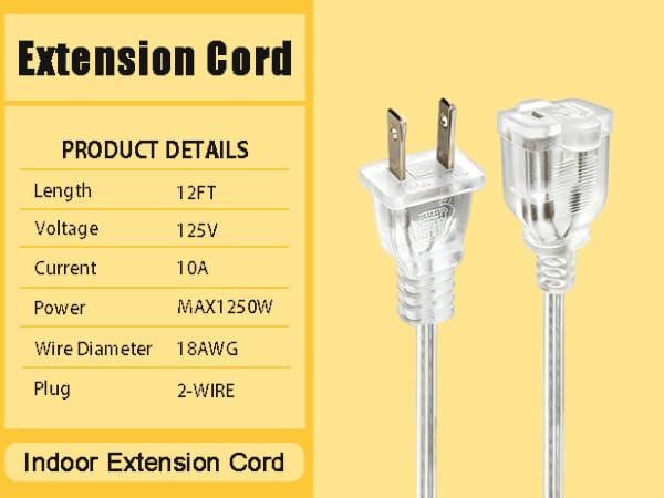Clear Extension Cord