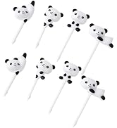 8Pcs White Cute Fun Bento Picks,Food Picks for Kids,School Lunch Accessories for Kids,Cute Animal...