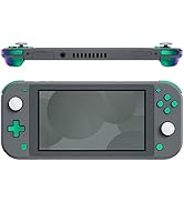 eXtremeRate Chameleon Green Purple Glossy Replacement ABXY Home Capture Plus Minus Keys Dpad L R ...
