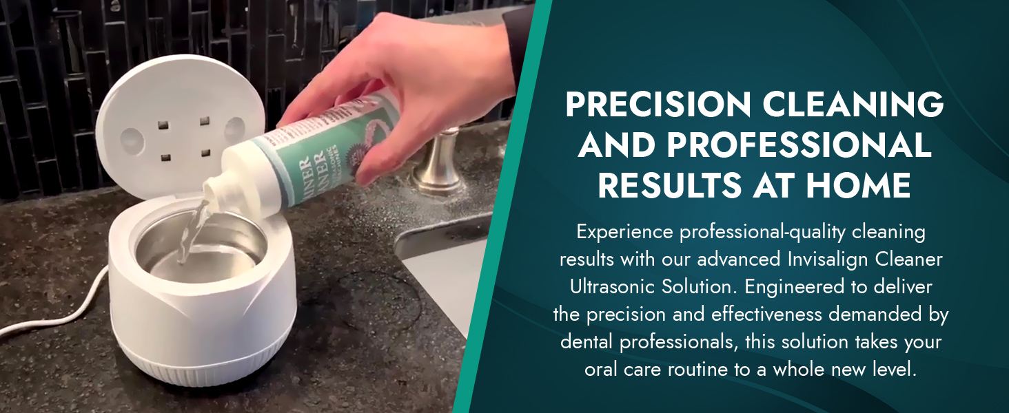 retainer cleaner ultrasonic cleaning solution machines dentures mouthguard aligners night guard