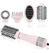 IG INGLAM 4 in 1 Blowout Hair Dryer Brush Set - Negative Ion Detachable Hair Dryer, Volumizer Sty...