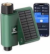 Smart WiFi Solar Sprinkler Timer, XinFuture Water Timer Rechargeable with Rain Delay, Manual& Aut...