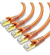 CAT 8 Ethernet Cable Shielded SFTP Internet Network Patch Cord, Heavy Duty High Speed LAN Cables ...