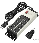 Heavy Duty Power Strip Surge Protector 2500J, 20A 8 T-Slot Outlets 2500W Extension Cord 6FT 12AWG...