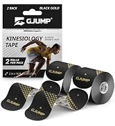 GJUMP Kinesiology Tape, Precut Athletic Sports Tape 40 Strips (2 Rolls) | Waterproof Breathable M...