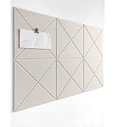 6 Pack Decorative Felt Wall Tiles (11.8” x 11.8”) - Modern Bulletin Board for Home Office & Class...