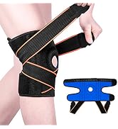 Knee Brace for Arthritis Pain and Support with Side Stabilizers & Patella Gel,Compression Knee Br...