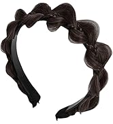 Uonlytech Womens Headbands Braided Headband With Teeth for Women, Synthetic Braid Hair Plaited Ha...