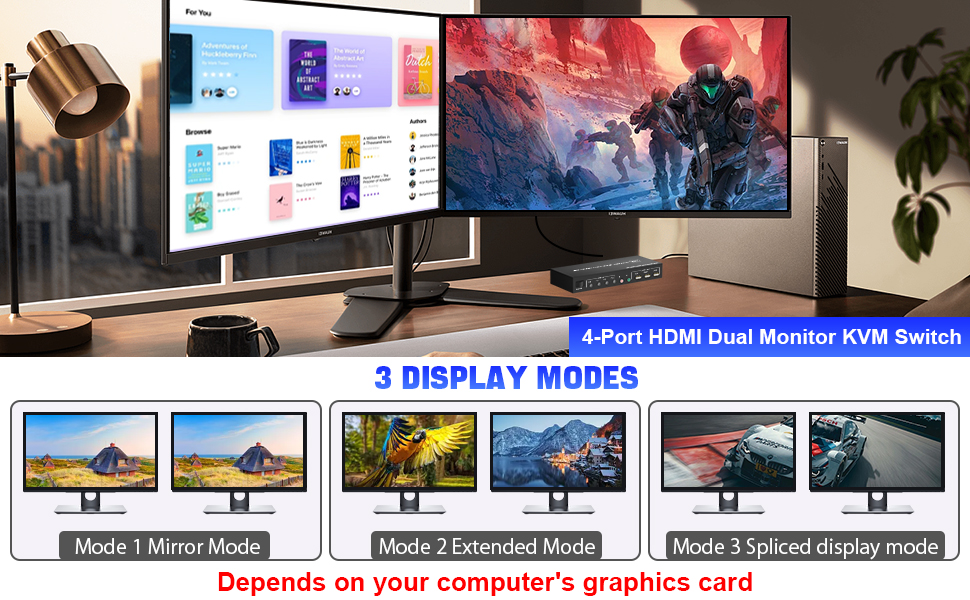 kvm switch 3 computers 2 monitors hdmi kvm 3 pc 2 monitor