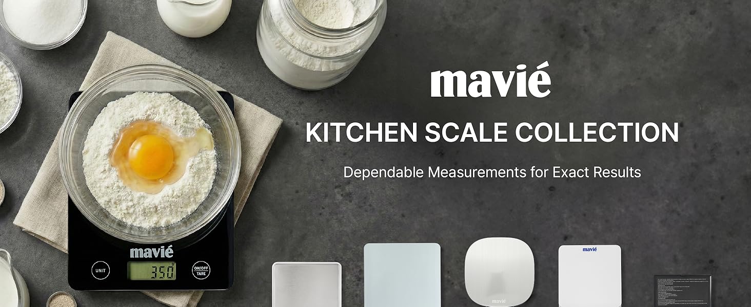 mavie kitchen scale measurement cooking weigh portable coffee precision tare ounce gram glass bake