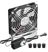 120mm x 25mm Computer Fan with AC Plug, Variable Speed Controller (3V-12V) – AC 100-240V Compatib...