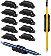 Tiizze Adhesive Pencil Holders for Desk Set of 10 - Silicone Pen Holder with 15 PCS Upgraded Adhe...
