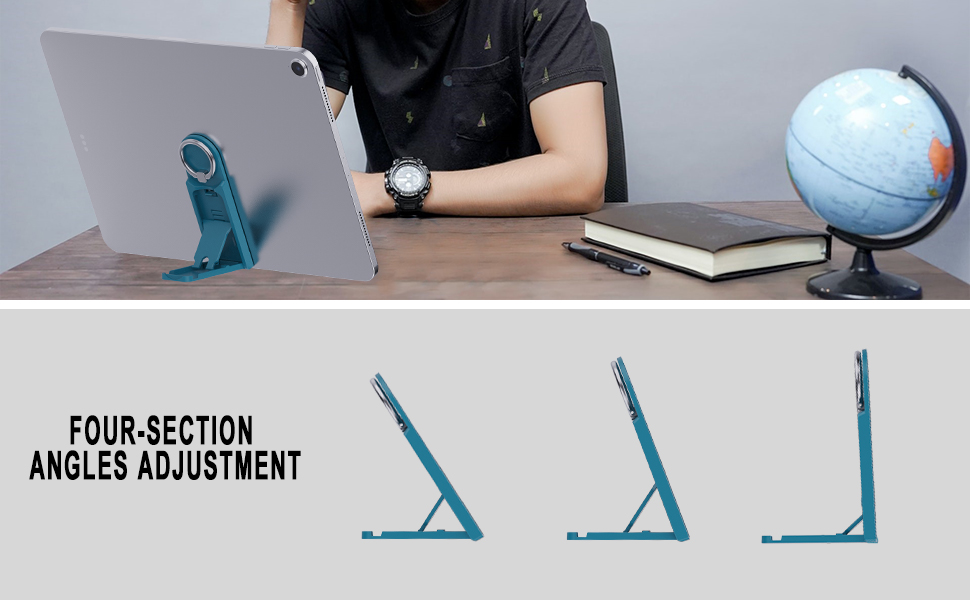 adjustable ipad tablet kindle e-reader adhersive stand kickstand bracket stand ring holder