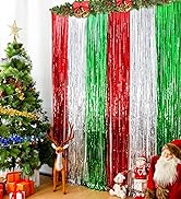 Christmas Foil Fringe Curtains