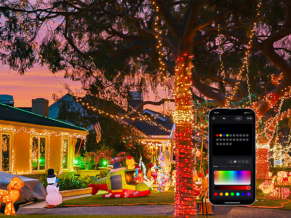 Different lighting effects modes can also be selected in the built-in effects by the app lights.