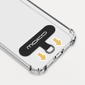 Pass the lanyard patch through the case hole