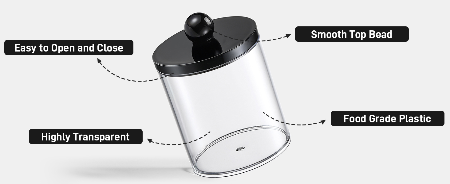 qtip holder dispenser bathroom canisters