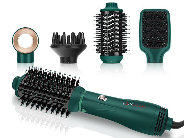 blow dryer brush dark green
