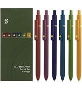 UIXJODO Gel Pens, 6 Pcs Black Ink Pens for Women, 0.5mm Fine Point Smooth Writing Pens, High-End ...
