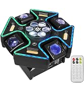 MINGJIE 4 Arm Moving Head DJ Lights, 150W RGBW LED Stage Lighting with Strobe & Bee-Eye Effect, R...