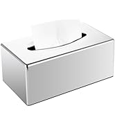 Y-in Hand Tissue Box Cover, Rectangular Facial Tissue Holder with Bottom, Decorative Storage Box ...