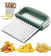 FATUXZ Crinkle Cutter for Potato - Wavy Potato Slicer, Waffle Fries Cutter Knife Tools for Fries ...