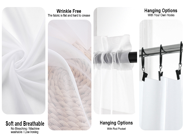 sheer white curtains