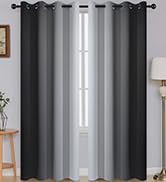 black curtains