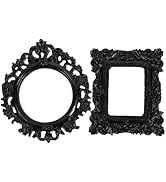 Kichvoe 2pcs Vintage Picture Frame Antique Photo Frame Baroque Card Photo Holder Table Top Displa...