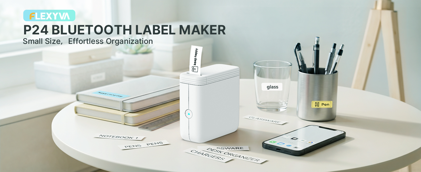 P24 label maker machine with tape