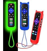 3Pcs Cover for Roku Remote with Cat Ears Design, Silicone Skin Case Compatible with Hisense/TCL R...